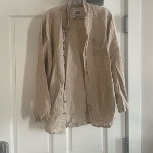 Flax Cream Button-Up Shirt size small